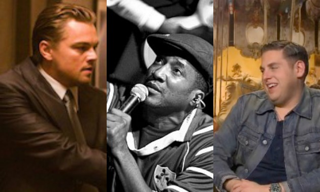 Leonardo DiCaprio, Q-Tip, Jonah Hill Split screen
