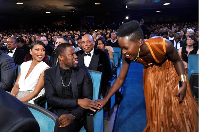 Lupita Nyongo and Kevin Hart