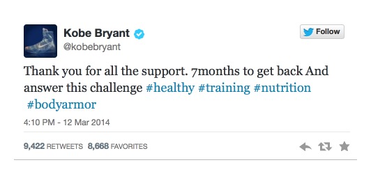 Kobe Bryant Tweet