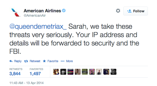 American Airline tweet