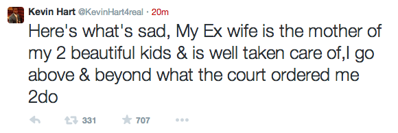 Kevin hart ex wife tweets