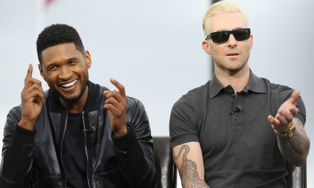usher-adam-levine-getty