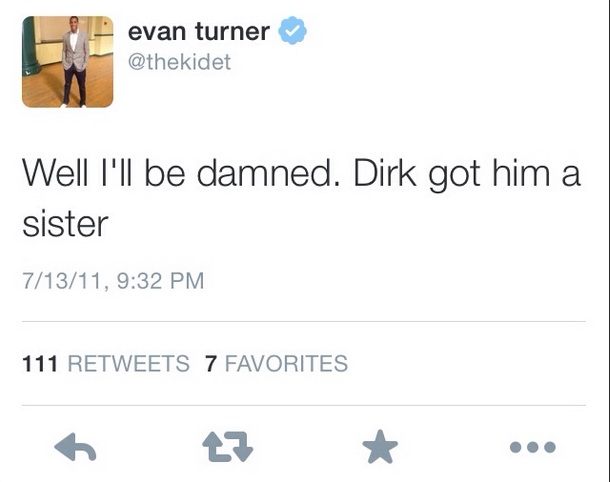 Evan Turner tweet