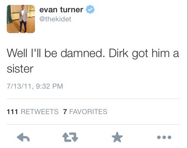 Evan Turner tweet