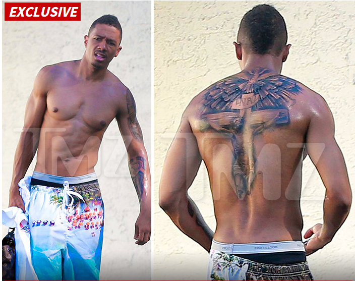 What Does Nick Cannon Neck Tattoo Say Nick Cannon gets