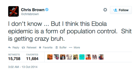 chris brown ebola