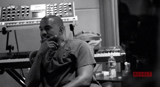 Kanye, Pusha T & Big Sean In Studio