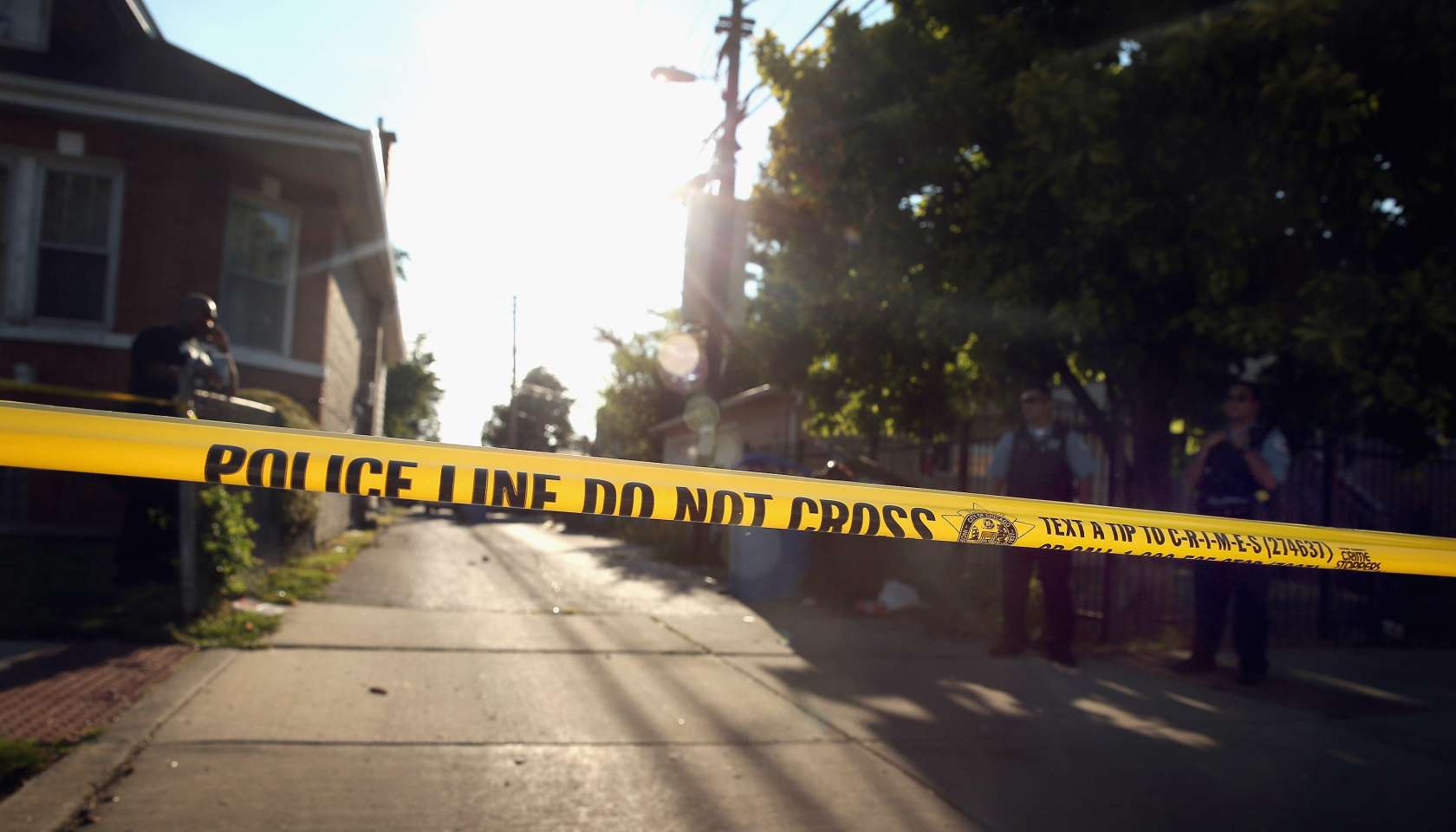 Police line tape crime scene