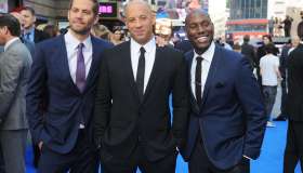 Paul Walker, Vin Diesel and Tyrese Gibson attend the world premiere of 'Fast And Furious 6'