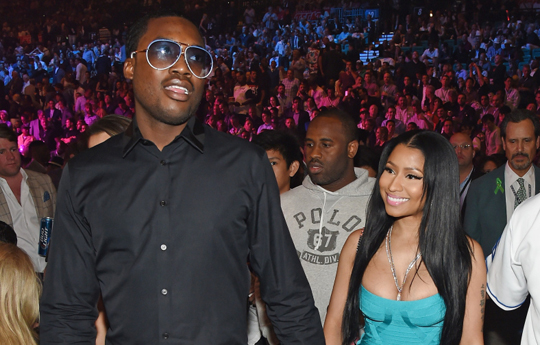 Meek Mill & Nicki Minaj Ringside At Mayweather Vs. Pacquiao