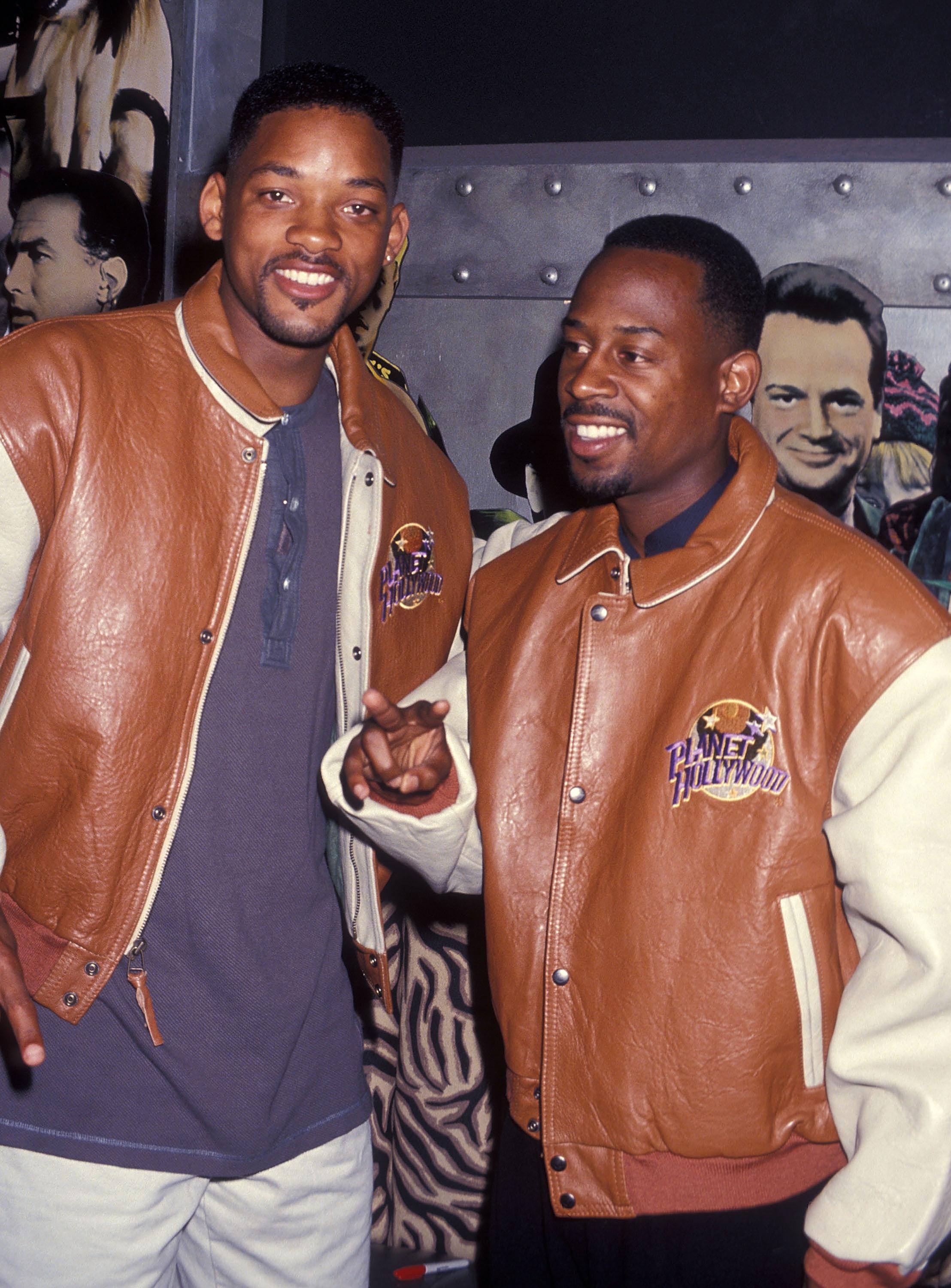 Will Smith and Martin Lawrence Present Memoriabilias from their Movie 'Bad Boys' to Planet Hollywood