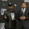 Ice Cube and son O'Shea Jackson Jr. at 'Straight Outta Comton' premiere