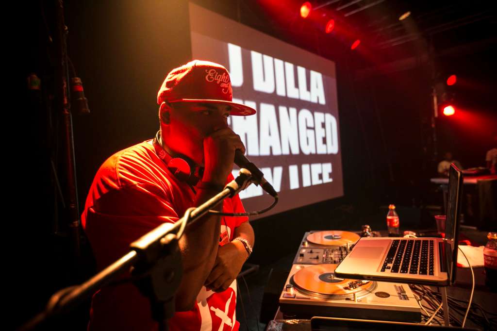 DJ Young RJ performs during the Dillaville Tour in Italy, 2013