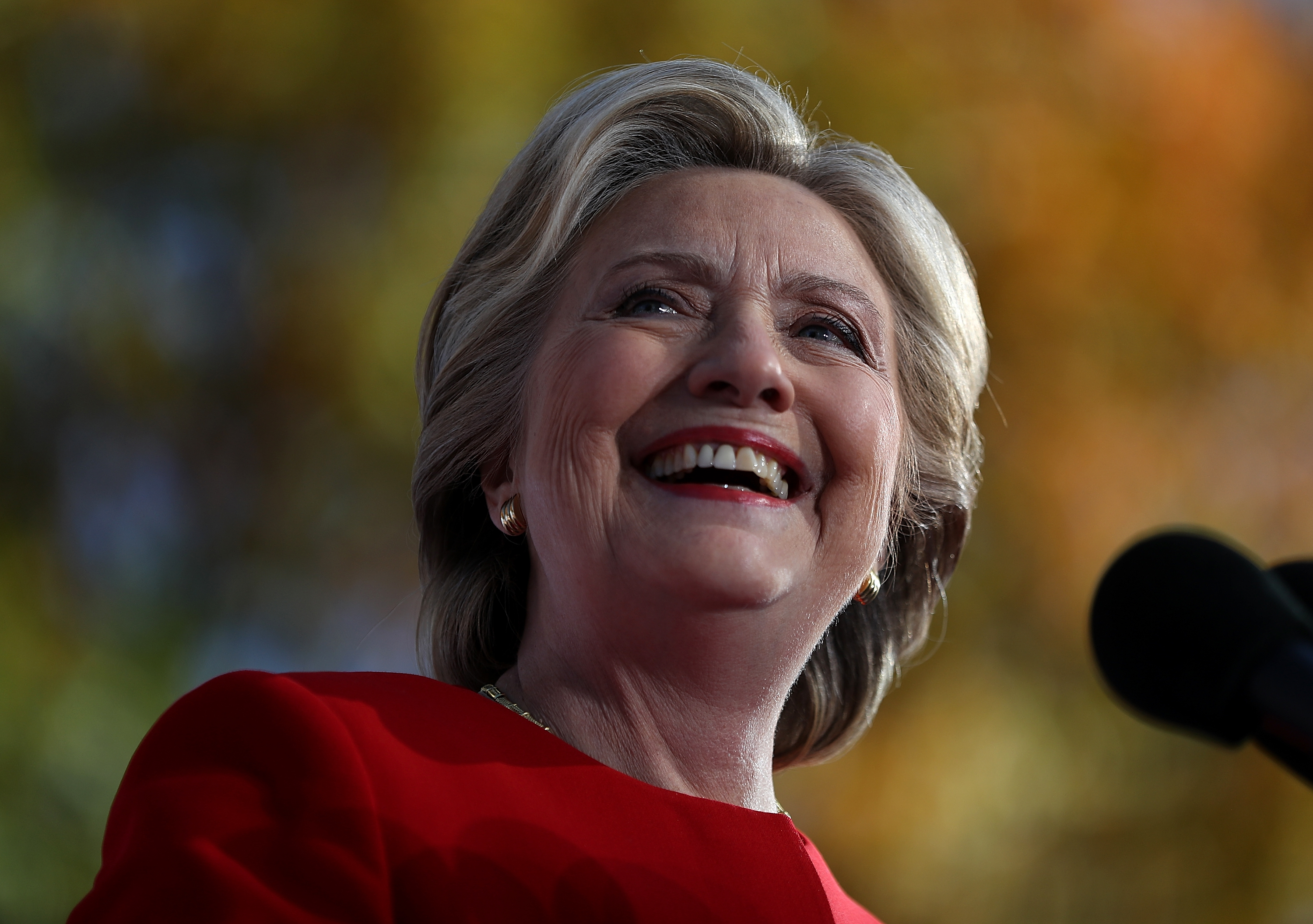 Hillary Clinton Campaigns Across US One Day Ahead Of Presidential Election