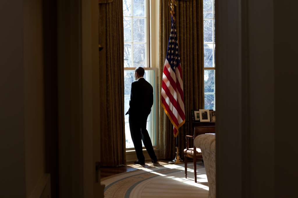 Barack Obama In The Oval Office